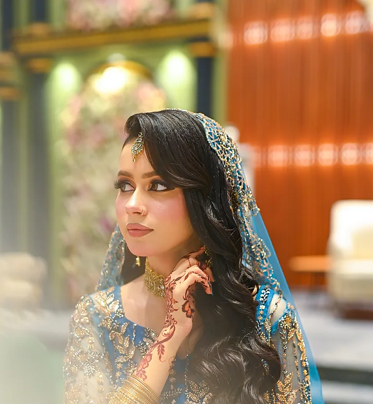 Nikkah · veil, makeup by Aqsa Danish Salon