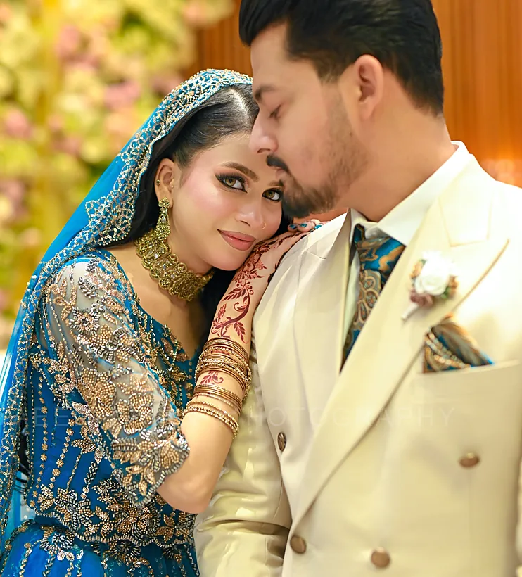 Nikkah · couple portrait, makeup by Aqsa Danish Salon